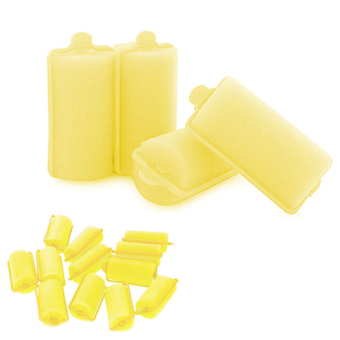6 Medium Foam Hair Rollers Curls Waves Soft Cushion Curlers Care Styling 1 1/2"
