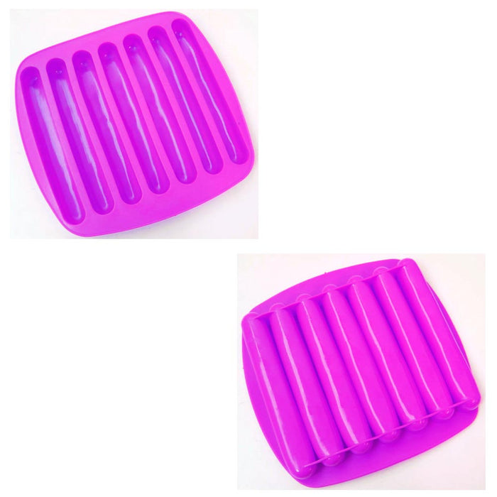 2 Ice Maker Stick Tray Water Drink Sport Bottle Tube Silicone Chocolate Mold New
