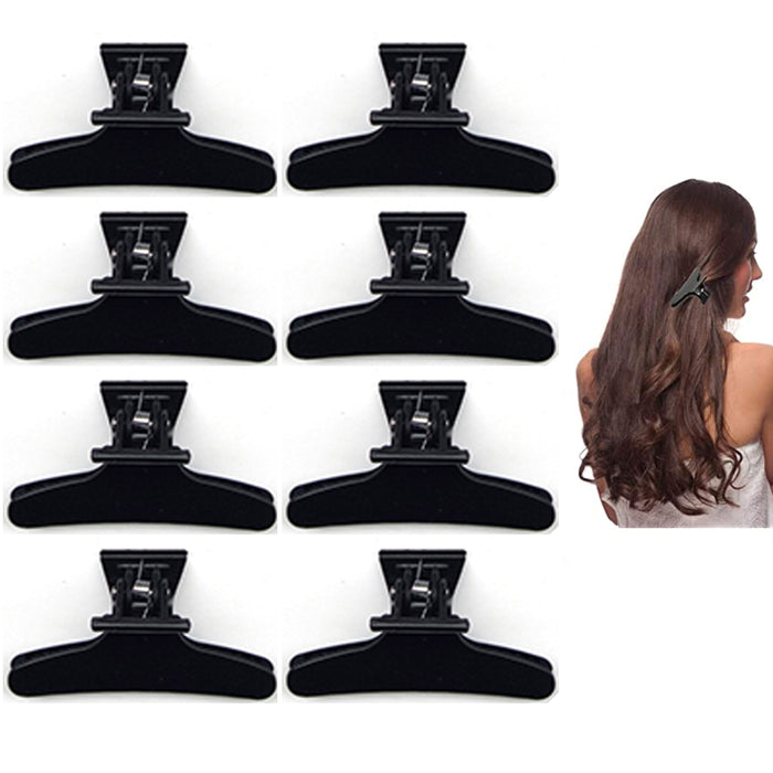 8pc Hairdressing Pins Salon Style Butterfly Hair Clips Part Sectioning Accessory