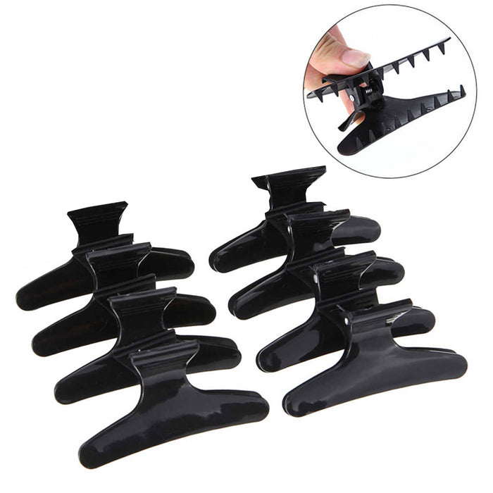 8pc Hairdressing Pins Salon Style Butterfly Hair Clips Part Sectioning Accessory