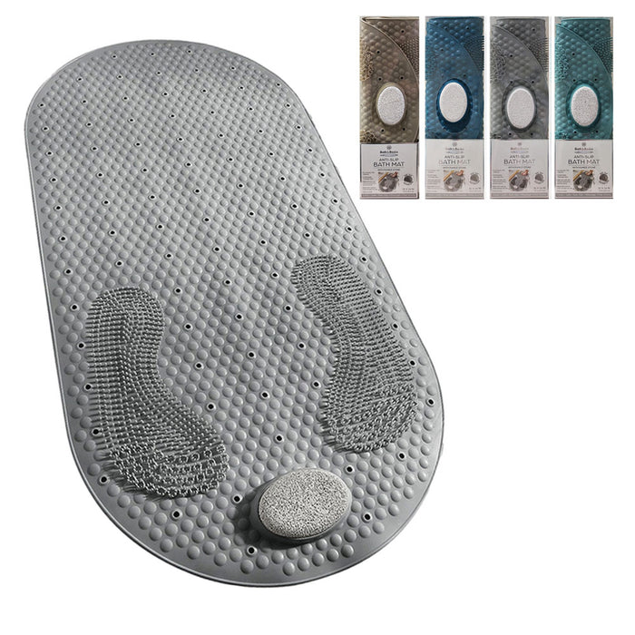 1 Bath Mat Pumice Stone Shower Rug Anti Slip Tub Exfoliate Foot Massage 16"X31"