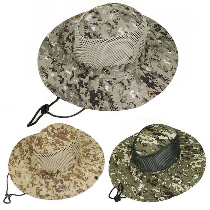 1 Digital Camo Boonie Bucket Hat Outdoor Fishing Hunting Snap Brim Mesh Army Cap