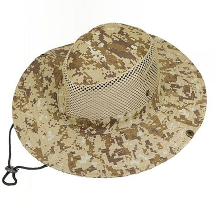 2 Boonie Bucket Hat Outdoor Fishing Hunting Snap Brim Mesh Digital Camo Army Cap