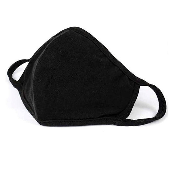 2 Pc Black Unisex Face Mask Reusable Washable Cover Mask Fashion Cloth Men Women