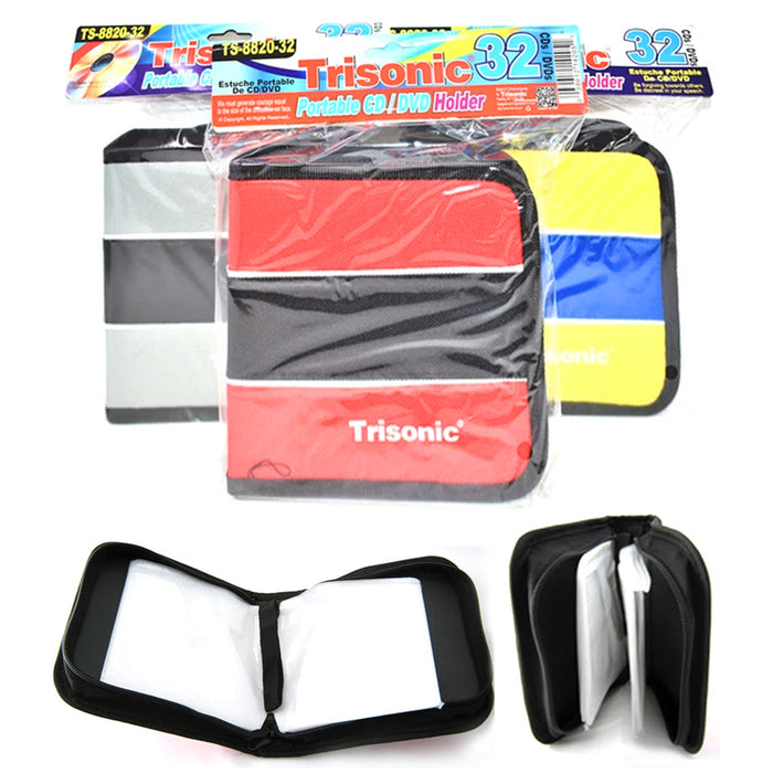 32 CD Holder DVD Case Storage Wallet Disc Organizer Book Media Music Holder Car