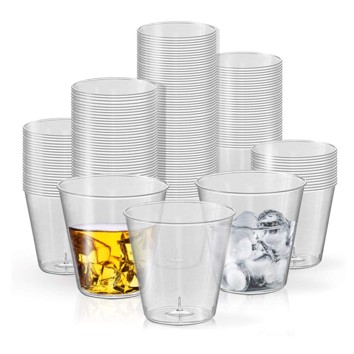 60 Shot Glasses Clear Hard Plastic 2 Oz Mini Wine Glass Party Cups Catering Bar
