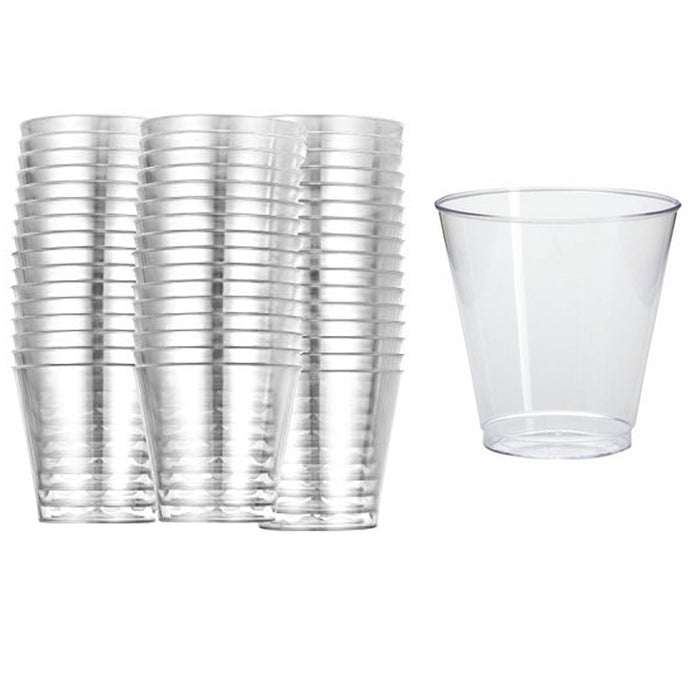 100 Disposable Shot Glasses 1 Oz Clear Hard Plastic Party Mini Cups Catering Bar