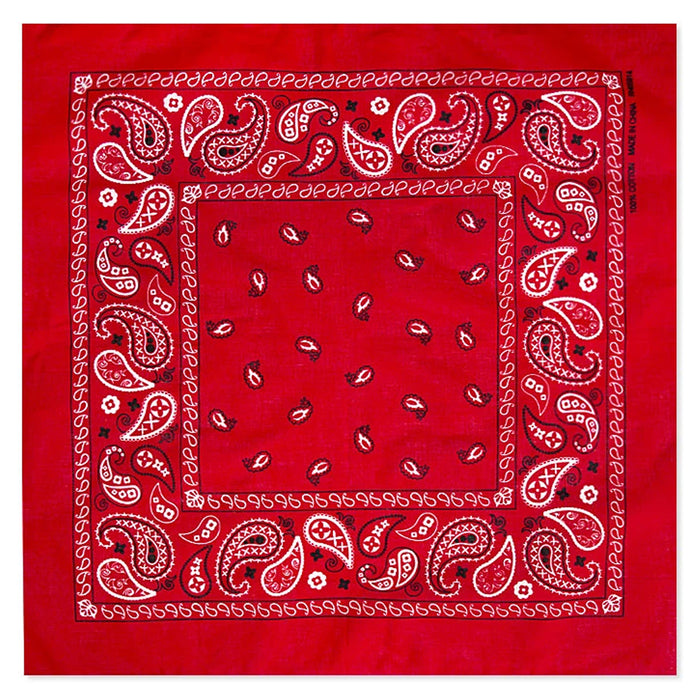 5 Pc Bandana Scarves Paisley Head Face Neck Gaiter Cover Wrap Scarf 100% Cotton