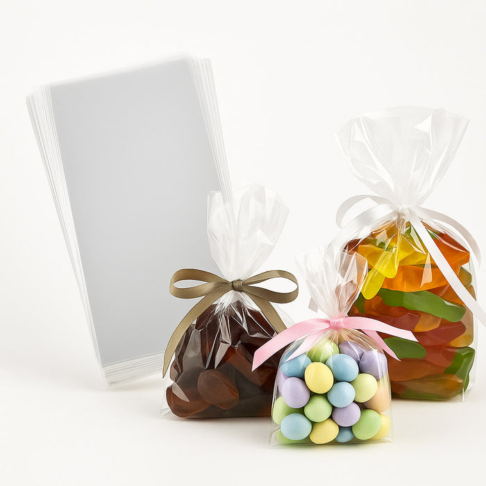 200 X Clear Poly Bags Candy Treat Baggies Loot Party Favor Snack Storage 3"X5.5"