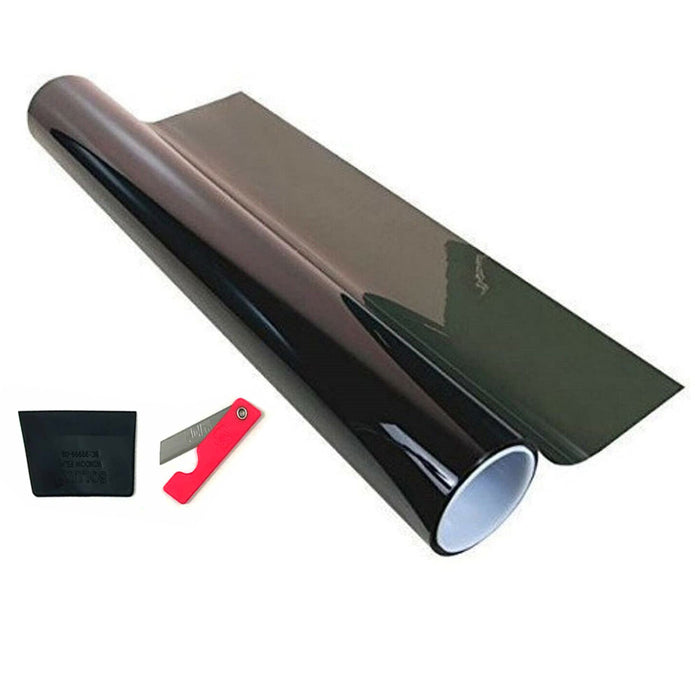 2 Roll Window Tint 3% Super Dark Black Film Privacy Heat Sun Shade Home Car 10ft