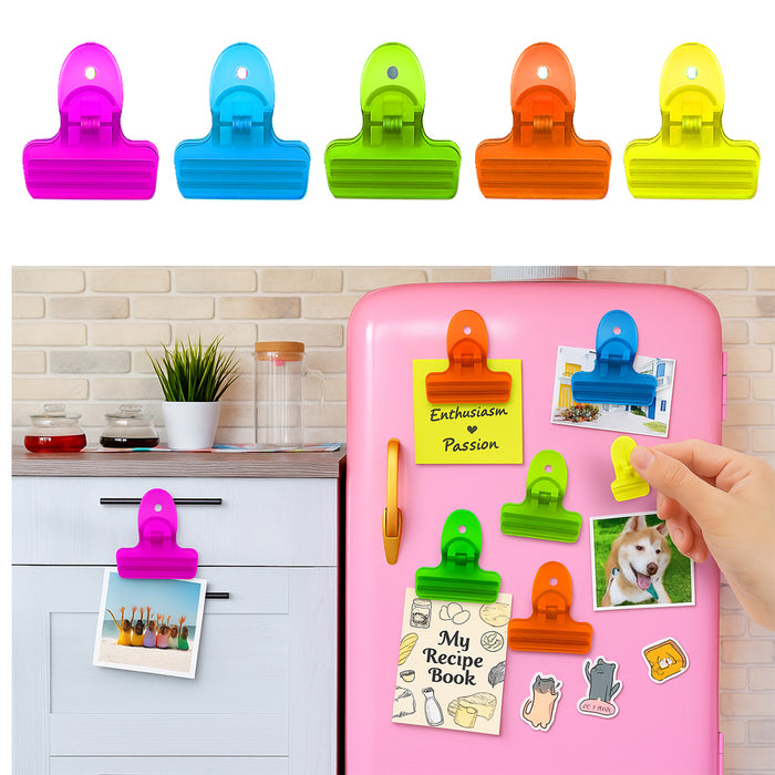 10 Pc Magnetic Clips Chip Seal Snack Food Storage Bag Clamps Multi Purpose Craft