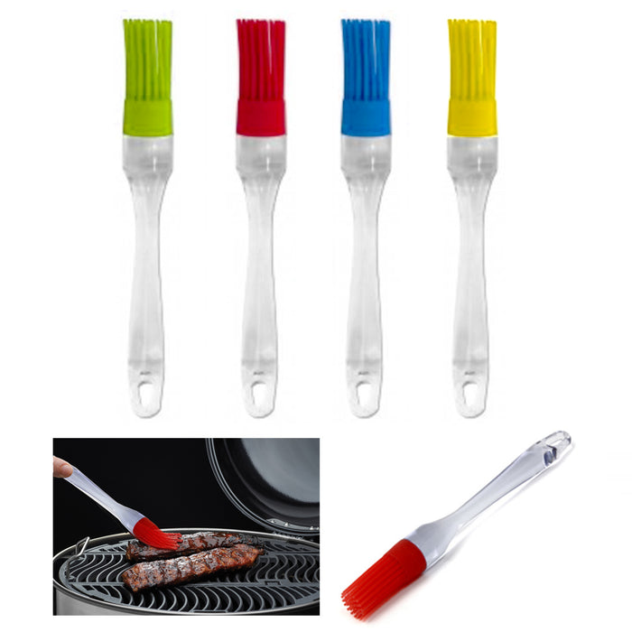4 X Silicone Basting Brush Kitchen Cooking Utensil Grilling Baking Sauce Tool