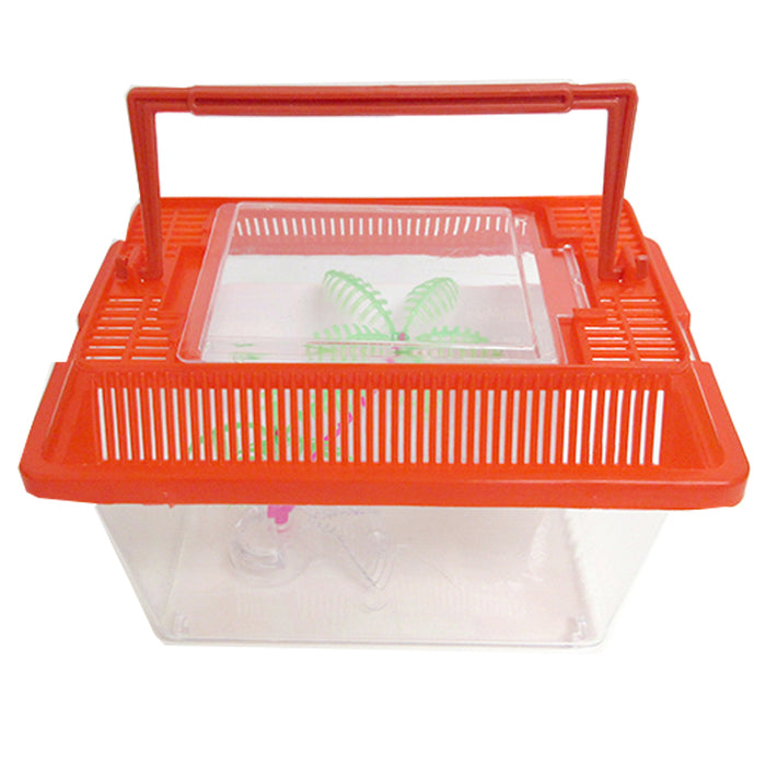 Aquarium Starter Kit Fish Tank 0.3 Gallon Carrier Reptile Turtle Frog Terrarium