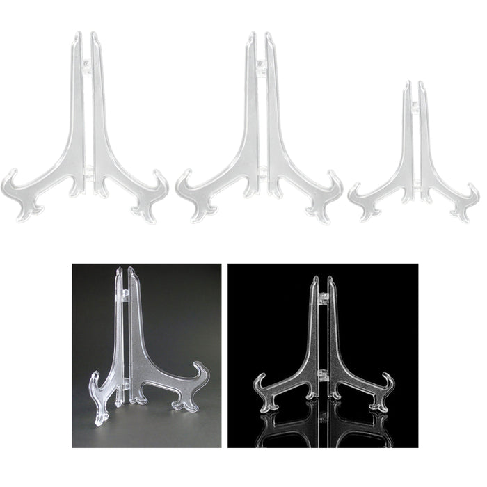 3 Assorted Size Decorative Plate Holder Display Book Stand Easel Picture Frame