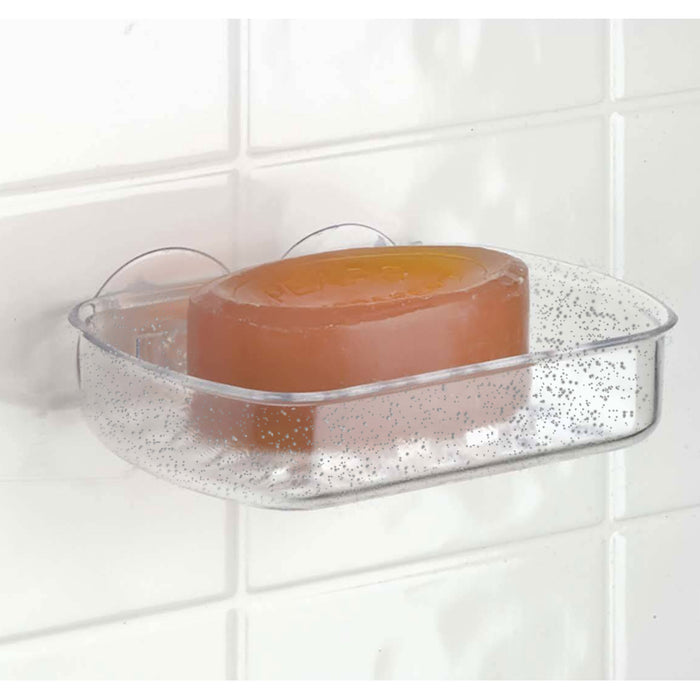 Soap Dish Suction Wall Holder Bathroom Shower Cup Sponge Dish Basket Tray Drain