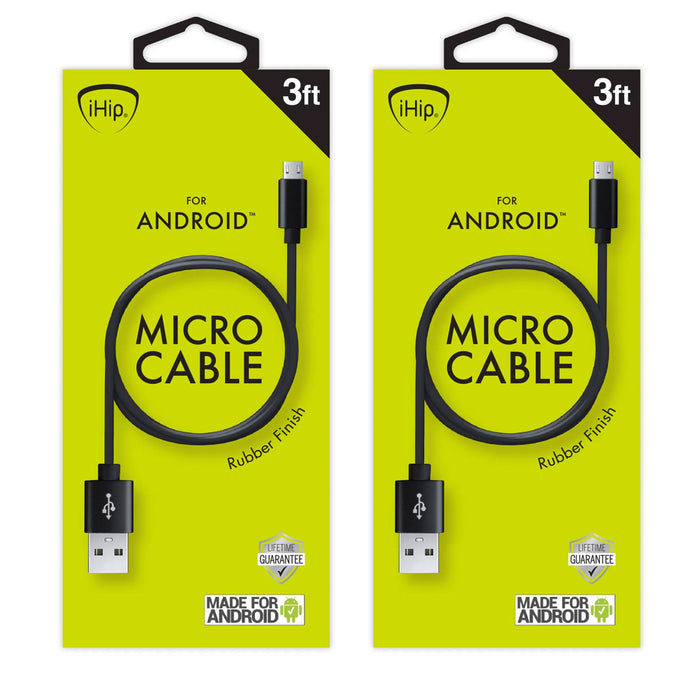 2 X Micro USB Charger 3ft Fast Charging Cable Durable Cord Phone