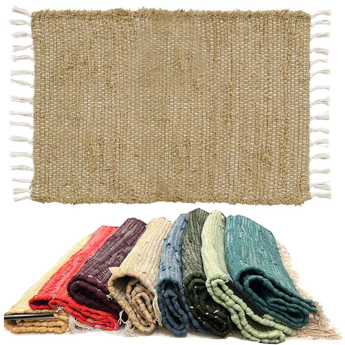 1 Chindi Area Rug Indian Bohemian Woven Cotton Mat Floor Home Decor 20"X32"