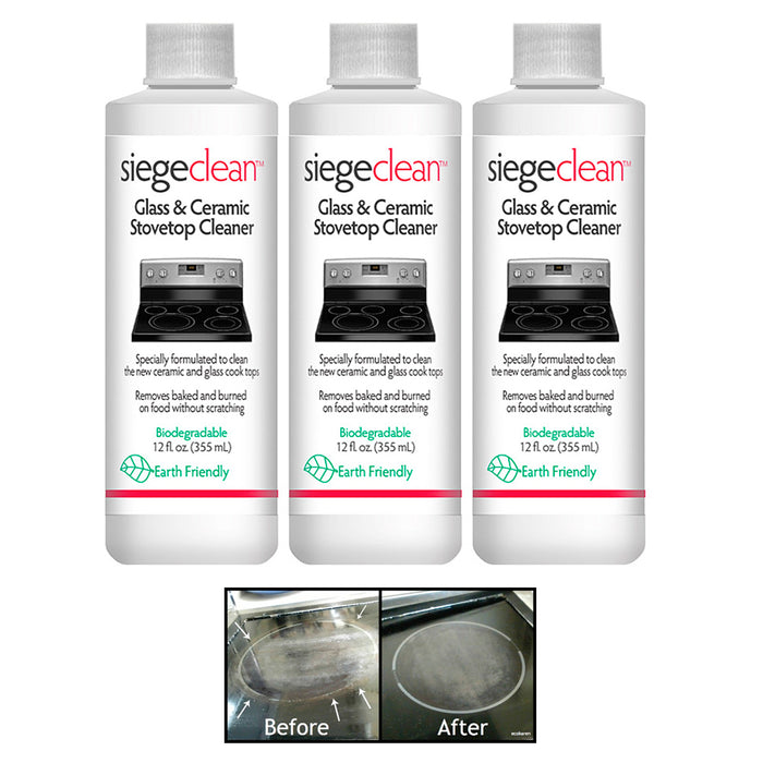3 Kitchen Cleaner Glass Ceramic Smooth Cooktop Stovetop Polish Stove Eco 36 Oz