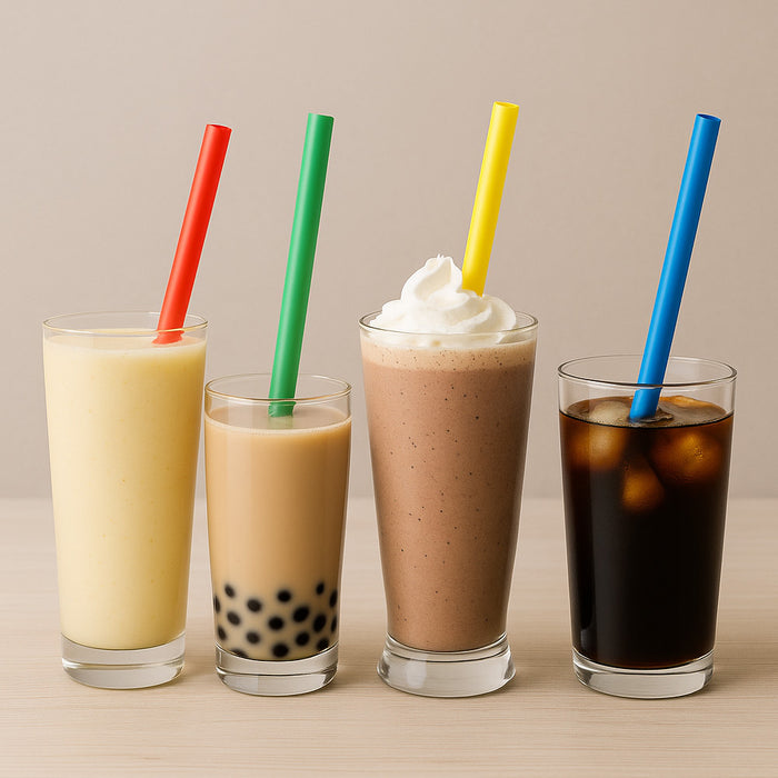 100 Extra Wide Jumbo Straws Boba Bubble Tea Drinking Milkshake Smoothie Slushy