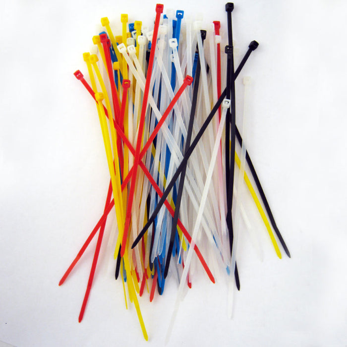 100 Zip Ties 6" Inch Color Nylon Cable Cord Wire Strap 30 Lbs Uv Resistant New
