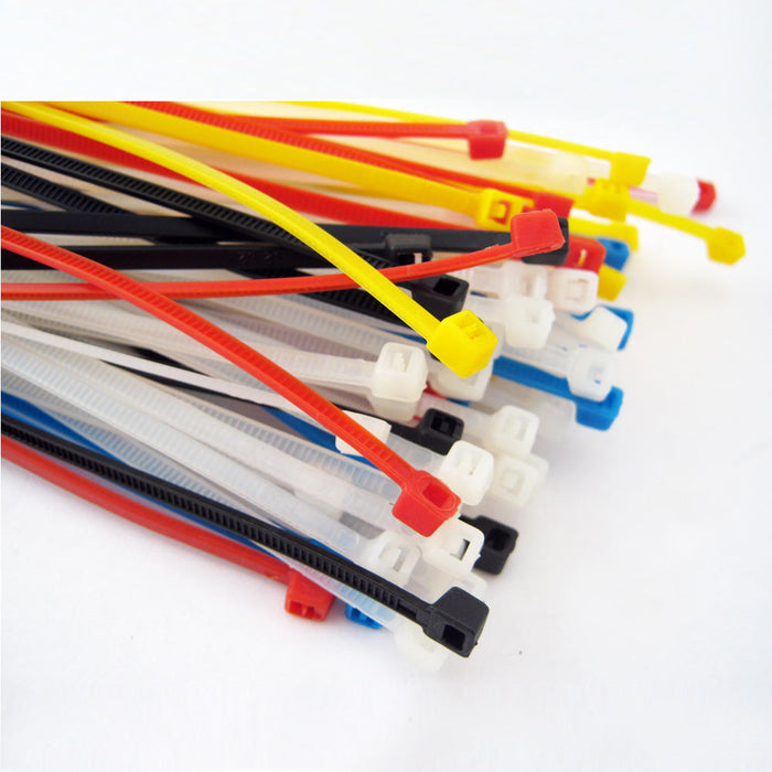 100 Zip Ties 6" Inch Color Nylon Cable Cord Wire Strap 30 Lbs Uv Resistant New