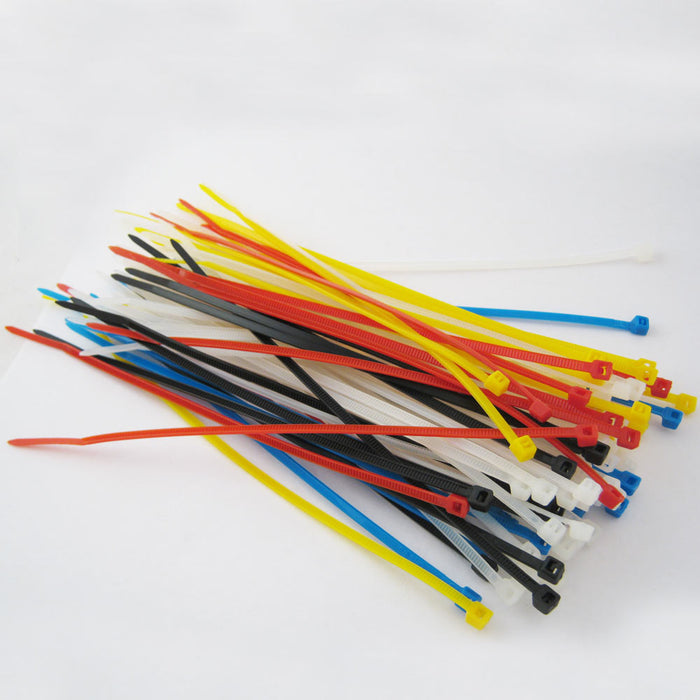 100 Zip Ties 6" Inch Color Nylon Cable Cord Wire Strap 30 Lbs Uv Resistant New