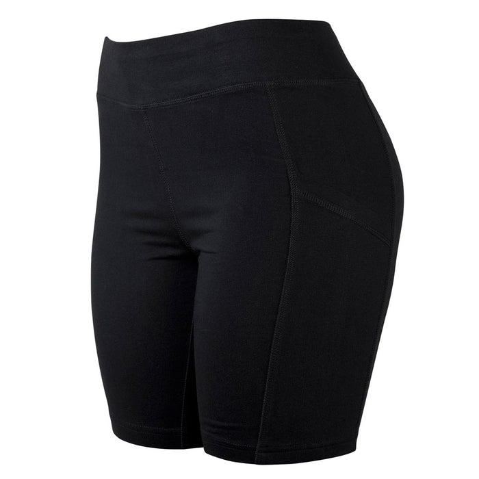 3 Pk Women's Cotton Jersey Biker Shorts Leggings w/ Pockets Yoga Sports Black S