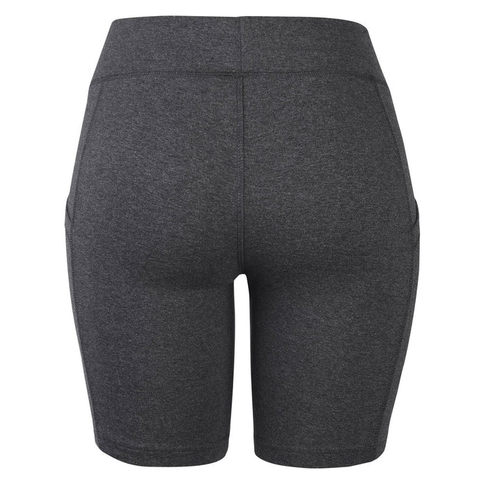 Women's Leggings Shorts w/ Pockets Athletic Running Exercise Sport Gym Grey L
