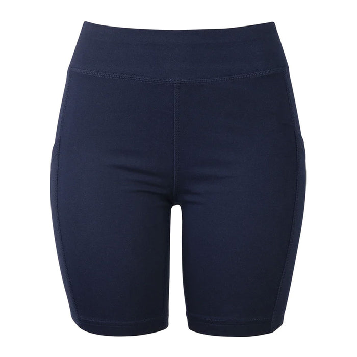 3 Women's Assorted Biker Leggings Shorts w/ Pockets Yoga Sport Black Grey Navy M