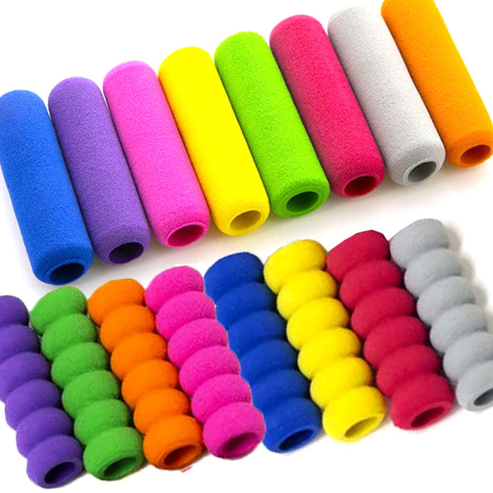 16 Pc Pencil Grips Pen Comfort Cushion Holder Soft Foam Groove Sponge Grippers