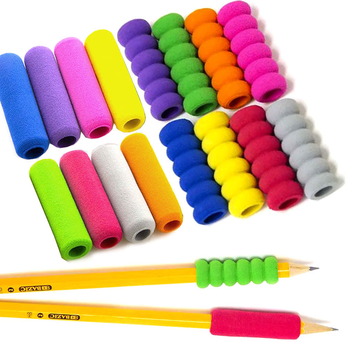 16 Pc Pencil Grips Pen Comfort Cushion Holder Soft Foam Groove Sponge Grippers