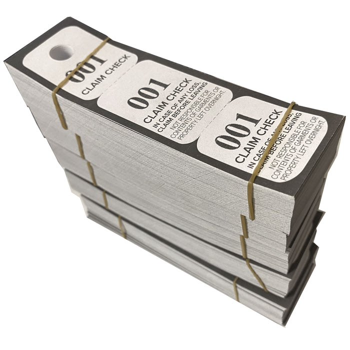 500 Triplicate Claim Checks 3 Part Paper Coat Room Tickets Number Tags Hang Coat