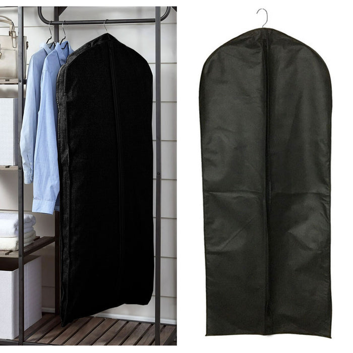 2 Pc Zippered Garment Bag 50"L Storage Travel Hang Suit Holder Dress Protection