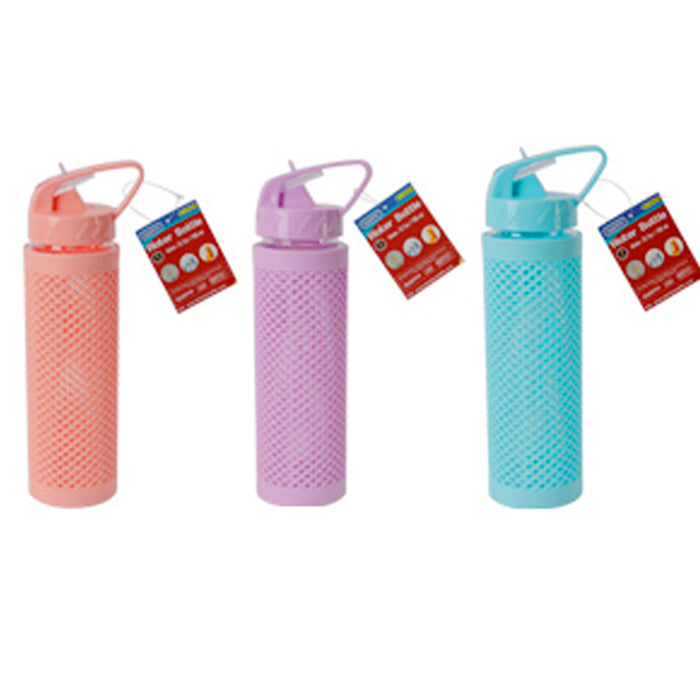 1 Sports Water Bottle Biking Wide Mouth Double Wall Flip Straw 700mL Travel Gym