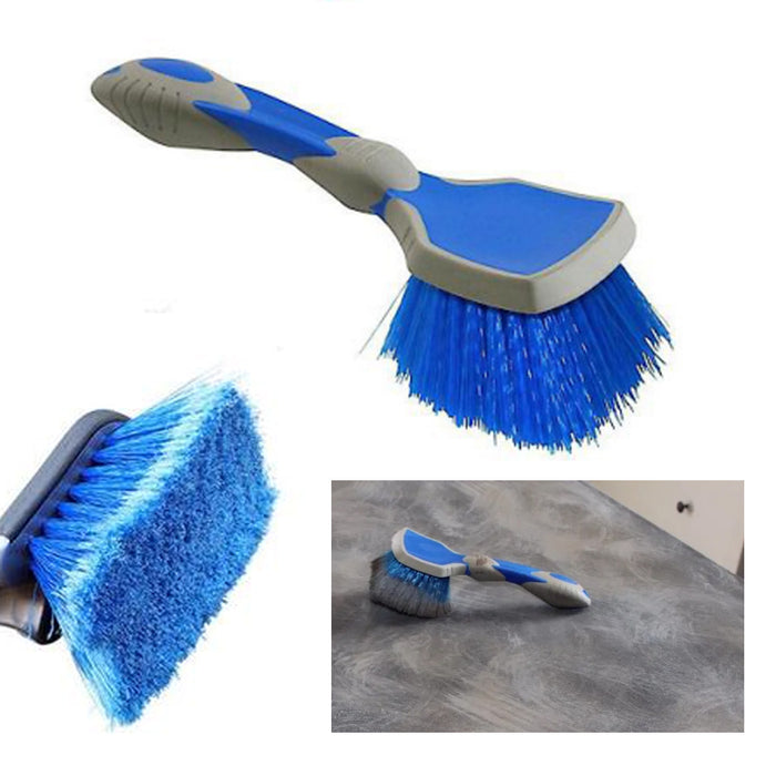 1 Pc 9.5" Car Wash Brush Easy Reach Rim Detailing Soft Bristle Auto Wheel Tire