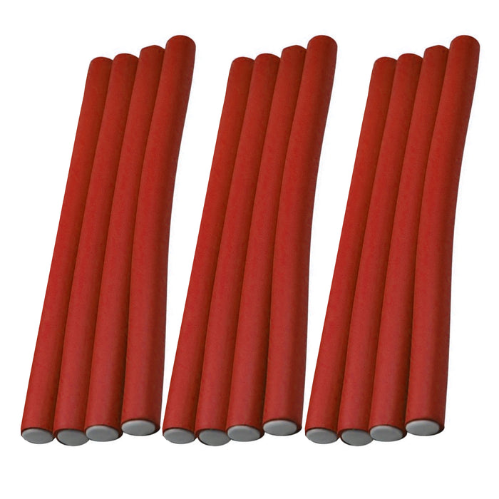 12 Pc Small Soft Foam Cushion Hair Rollers Curlers Flexi Rods Hair Care Styling