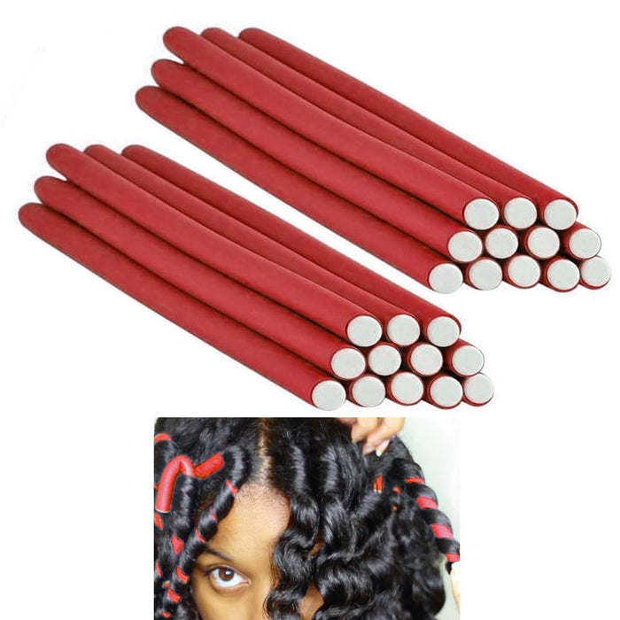 24 X Perming Rod Rollers Perm Curlers Soft Foam Cushion Professional Size Small