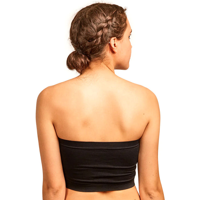 4 Pc Womens Tube Crop Top Bandeau Seamless Strapless Bras Multi-Colors One Size
