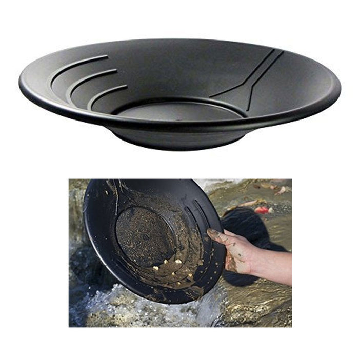 Gold Panning 14" Pan Prospecting Nugget Mining Sifter Three Riffles Classifier