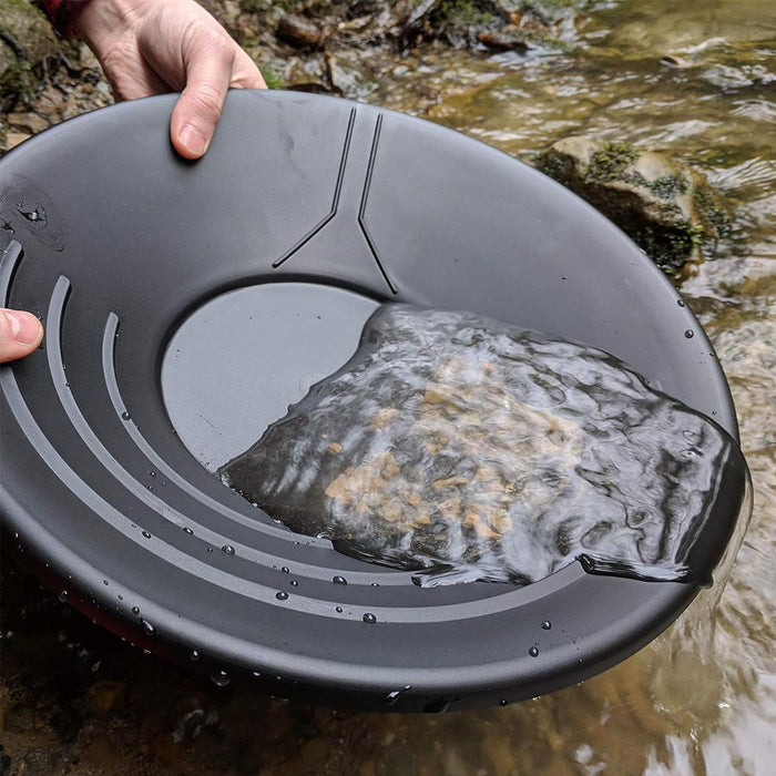 2 Pc Professional 14" Gold Pans Nugget Mining Panning Prospecting Sifter Riffles