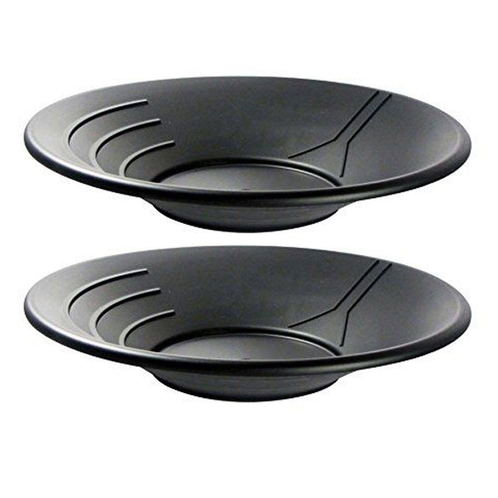 2 Pc Professional 14" Gold Pans Nugget Mining Panning Prospecting Sifter Riffles