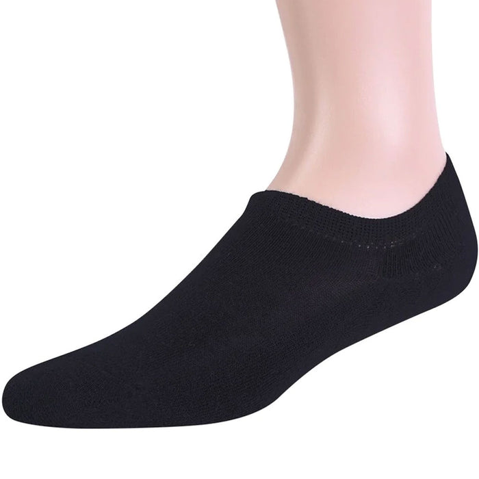 6 Pk Mens Cotton Foot Cover Socks No Show Non Slip Footies Invisible Liner 10-13