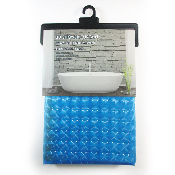 3D Shower Curtain Heavy Duty Antibacterial Mildew Resistant Vinyl Bath Tub Liner