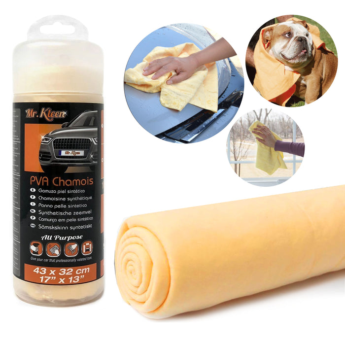 1 Car Wash Shammy Towel Chamois Synthetic Super Absorbent Drying Cloth Wipe Auto