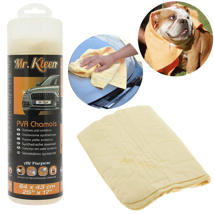 1 Large Chamois 25"x17" Car Cleaning Cloth Shammy Washing Absorbent Drying Towel