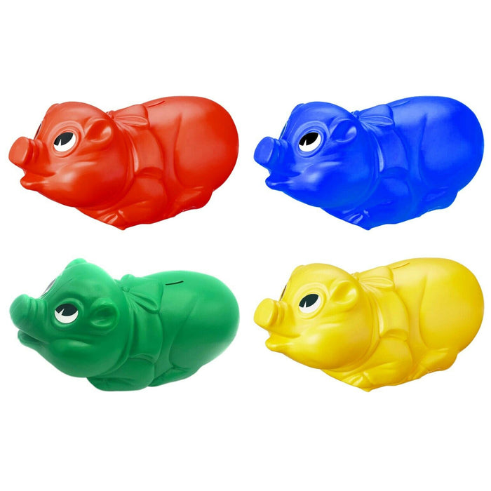 2 Large Piggy Banks Cash Coin Money Savings Saver Pig Safe Vintage Kids Gift 11"
