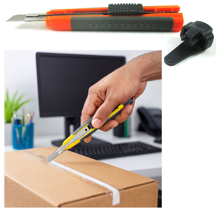 4 Utility Knife Box Cutter Retractable Snap Off Lock Razor Sharp Blade Tool !