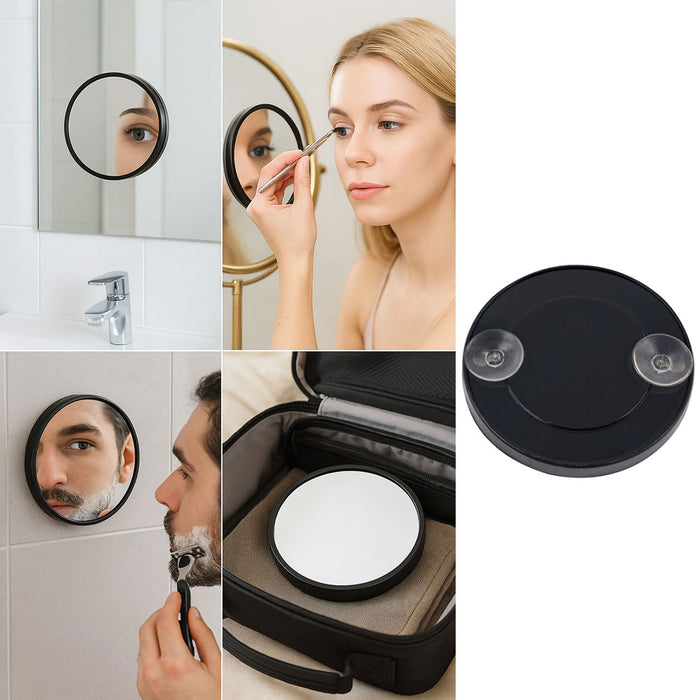 Magnifying Mirror 5X Suction Cup Makeup Travel Portable Shower Bathroom Cosmetic