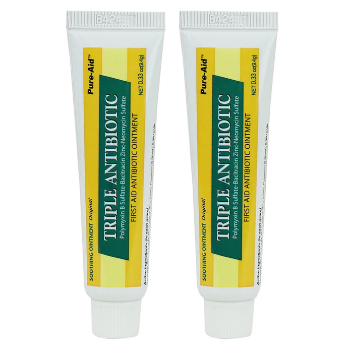 2 Pc Triple Antibiotic Ointment First Aid 0.33oz Bacitracin Neomycin Polymyxin