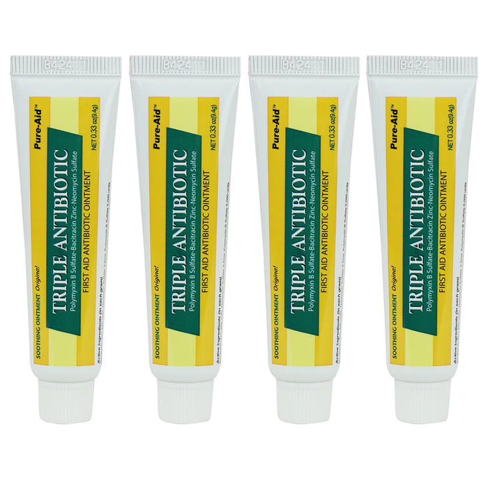4 Pc Triple Antibiotic Ointment 0.33oz Bacitracin Neomycin Polymyxin First Aid